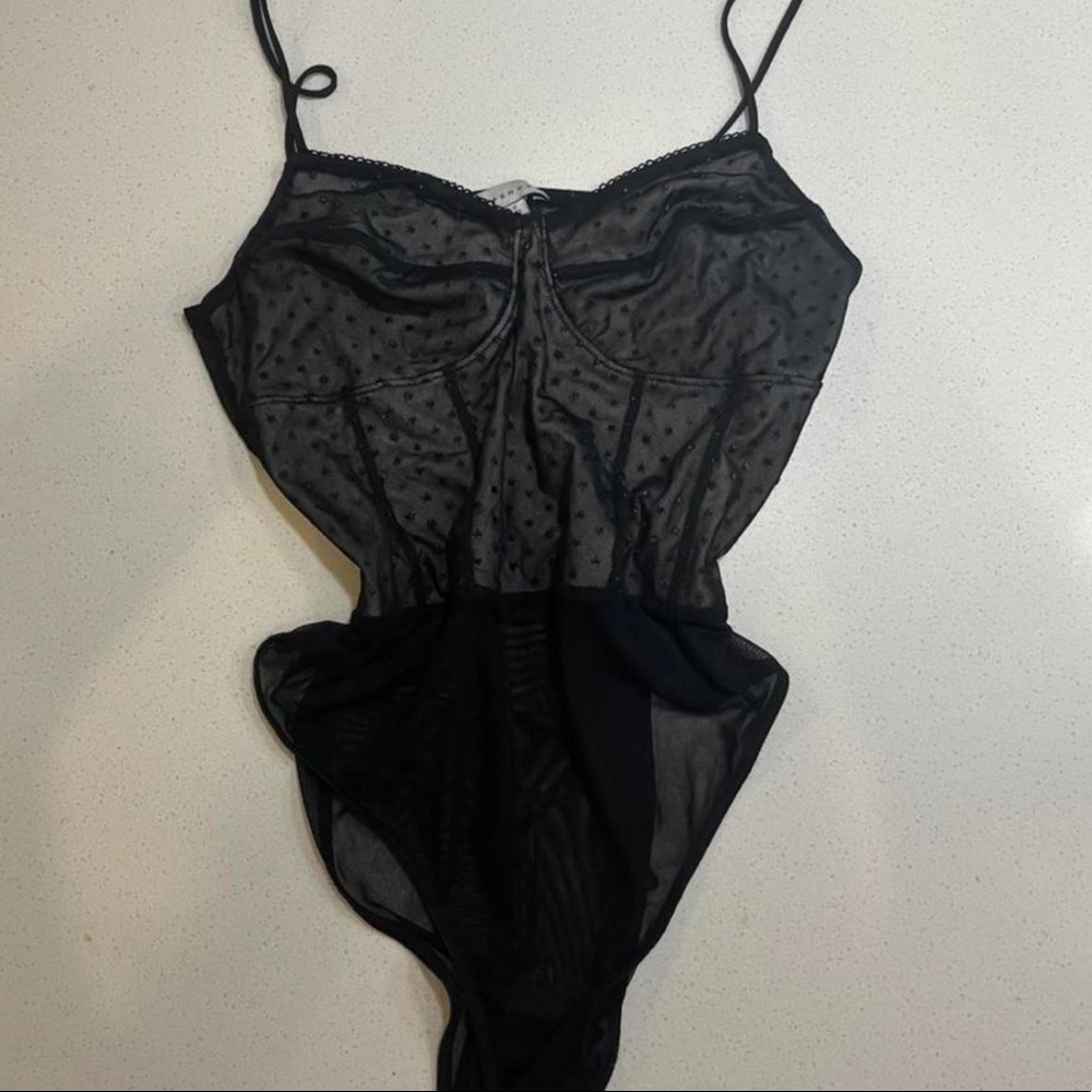 Mesh Polk a dot bodysuit